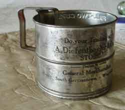 A. Defenthaeler & Company Flour Sifter; picture shared by Ron Greve