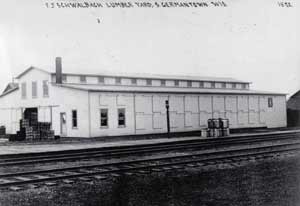 picture of Lumber Company Building, shared by Patrica (Gehl) Kools; view north northeast