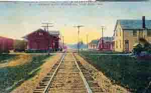 picture of Railroad Depot Building; view northwest