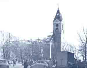 picture of St. Boniface Church After Fire; 1954